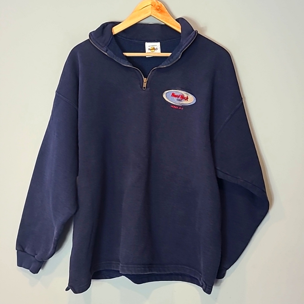 Vintage Hard Rock Cafe Honolulu Hawaii Sweatshirt Fleece Mens Size Large 90s